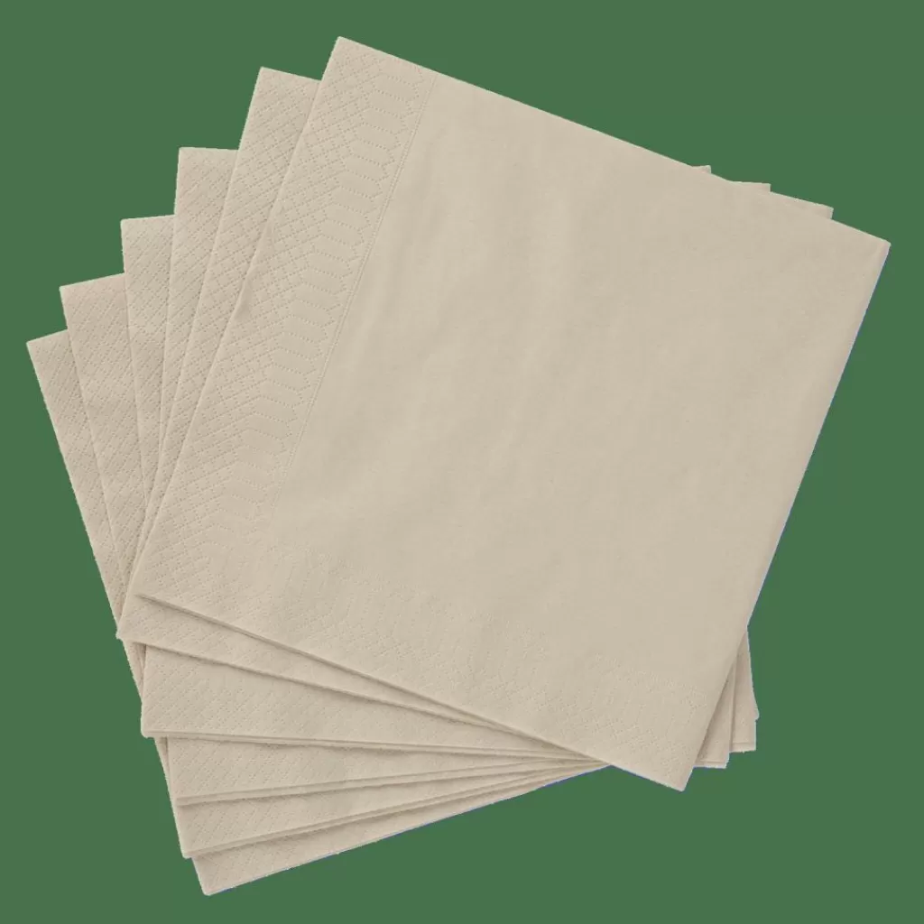 CASA UNI Set Di 20 Tovaglioli Beige- Tovaglioli
