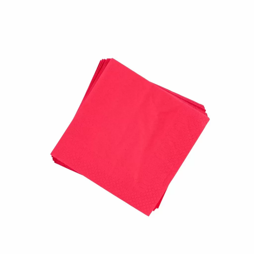 CASA UNI Set Di 20 Tovaglioli Rosso- Tovaglioli