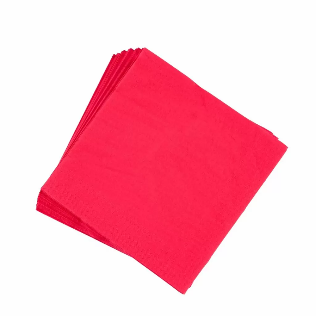 CASA UNI Set Di 20 Tovaglioli Rosso- Tovaglioli