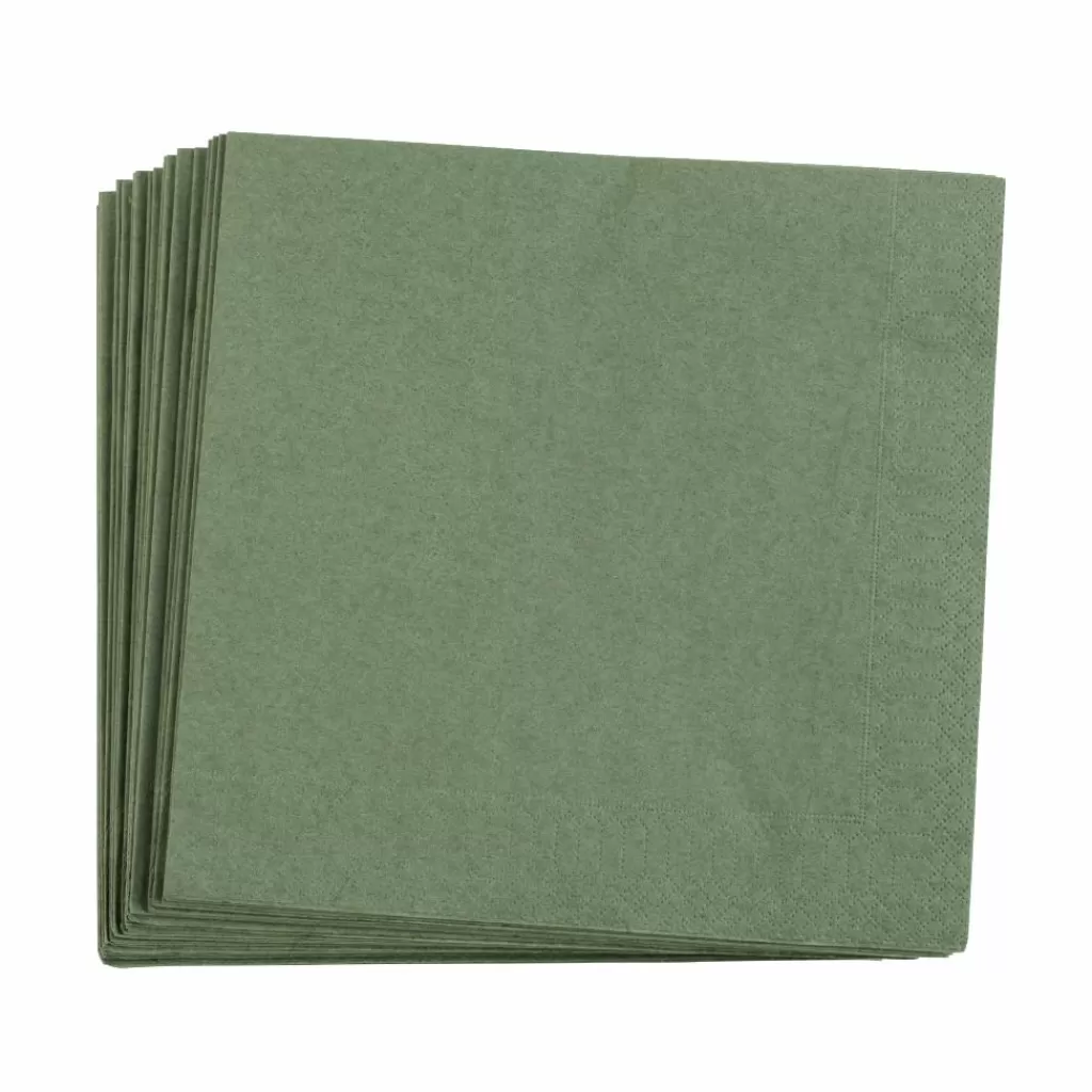 CASA UNI Set Di 20 Tovaglioli Verde Chiaro- Tovaglioli