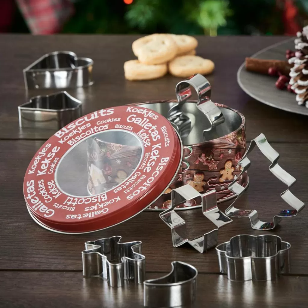 CASA X-MAS Formine Coppaimpasto Set Di 8 Argentato- Utensili Da Forno