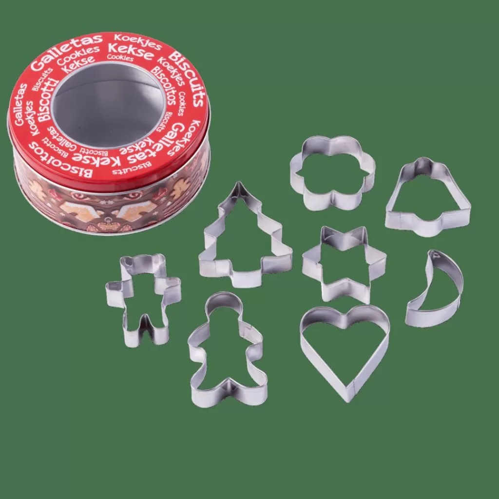 CASA X-MAS Formine Coppaimpasto Set Di 8 Argentato- Utensili Da Forno
